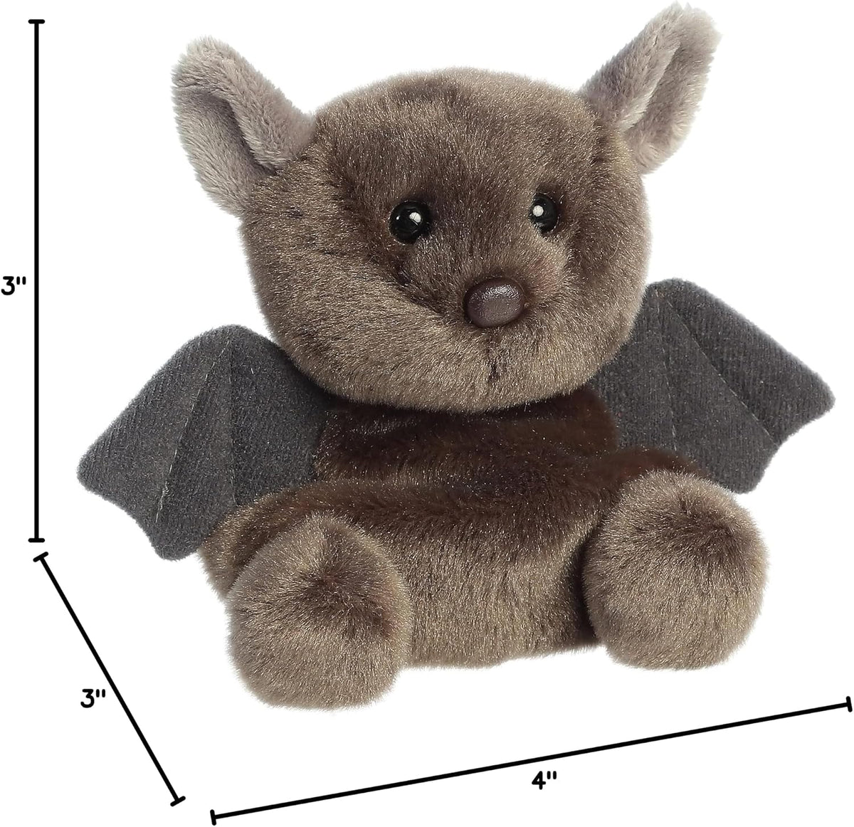 Aurora® Adorable Palm Pals™ Luna Bat™ Stuffed Animal - Fun Collectible Plush for Kids and Adult Collectors - Perfect for Decorating Rooms and Birthday Gifts - Brown 4 Inches