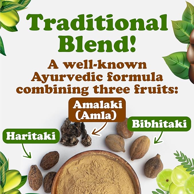 Food to Live Organic Triphala Powder, 2 Pounds – Natural Detox, Blend from Fruits Amalaki, Haritaki and Bibhitaki, Non-GMO, Perfect for Tea and Smoothies, Vegan, Kosher, Bulk