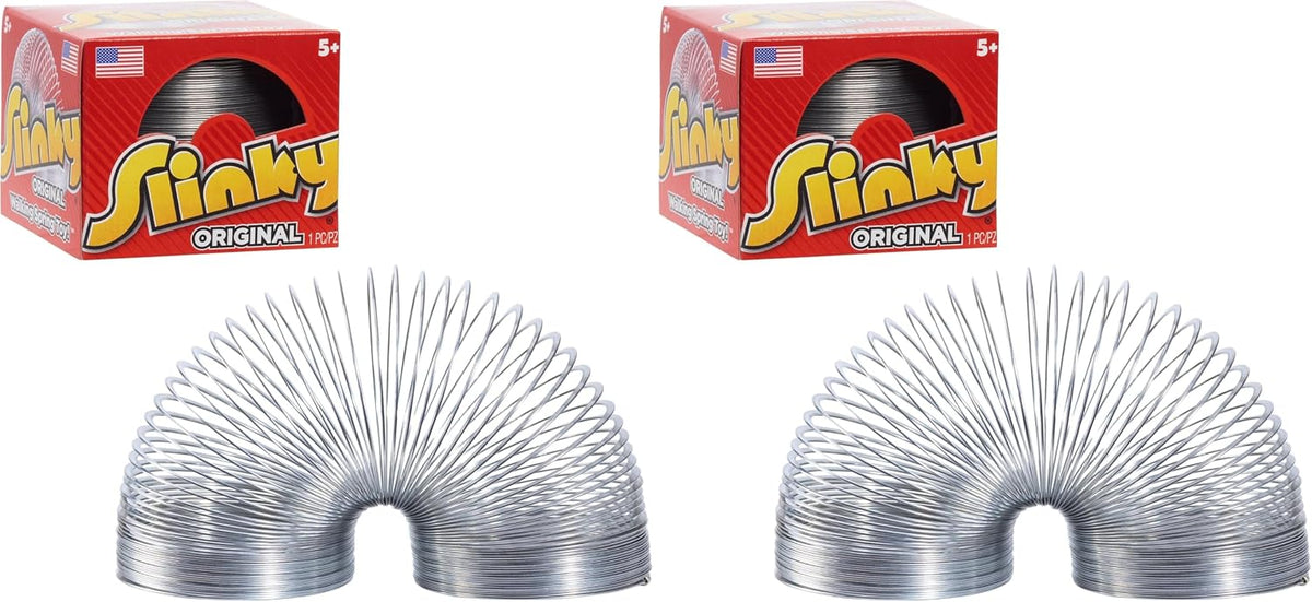 The Original Slinky Walking Spring Toy, 2.75-inch Diameter Metal Slinky, Fidget Toys