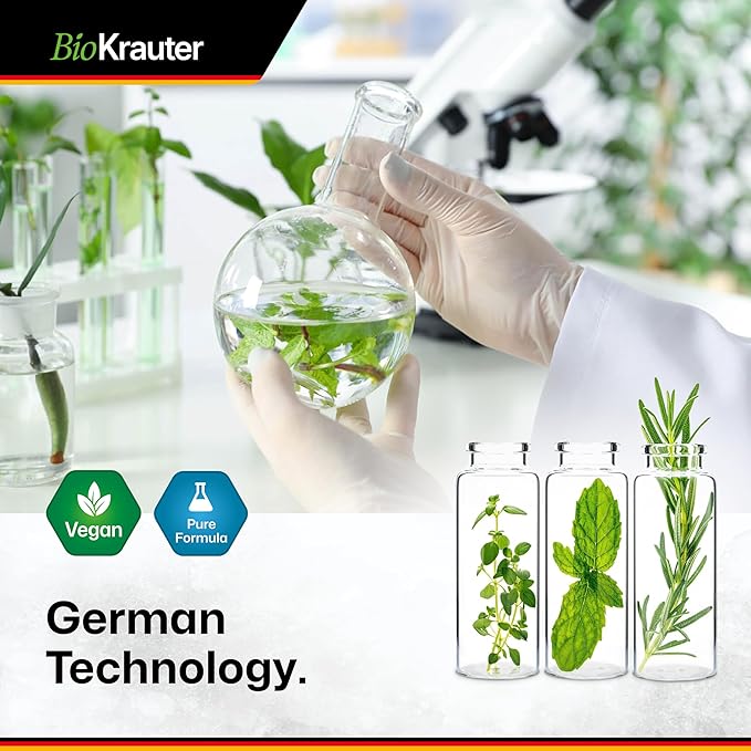 BIO KRAUTER 6 Mushrooms Supplement 6-in-1 - Lions Mane, Shiitake,Turkey Tail, Cordyceps, Reishi & Chaga Liquid Extract - Mushroom Complex Tincture - Vegan Drops 4 Fl.Oz.