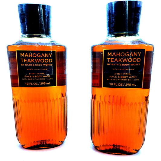 Bath And Body Works, Signature Collection Teakwood 2-In-1 Hair + Body Wash (2 Pack)
