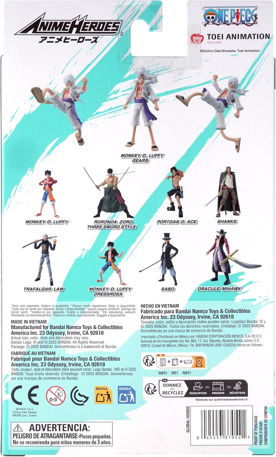 ANIME HEROES - One Piece - Monkey D. Luffy Gear 5 Action Figure