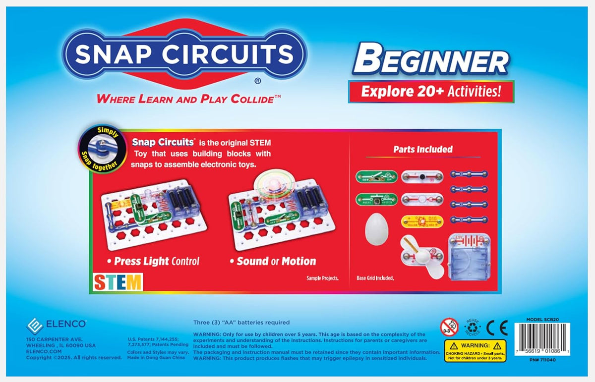 Snap Circuits Beginner: Hands-On STEM Kit for Ages 5-9 to Explore Electrical Engineering