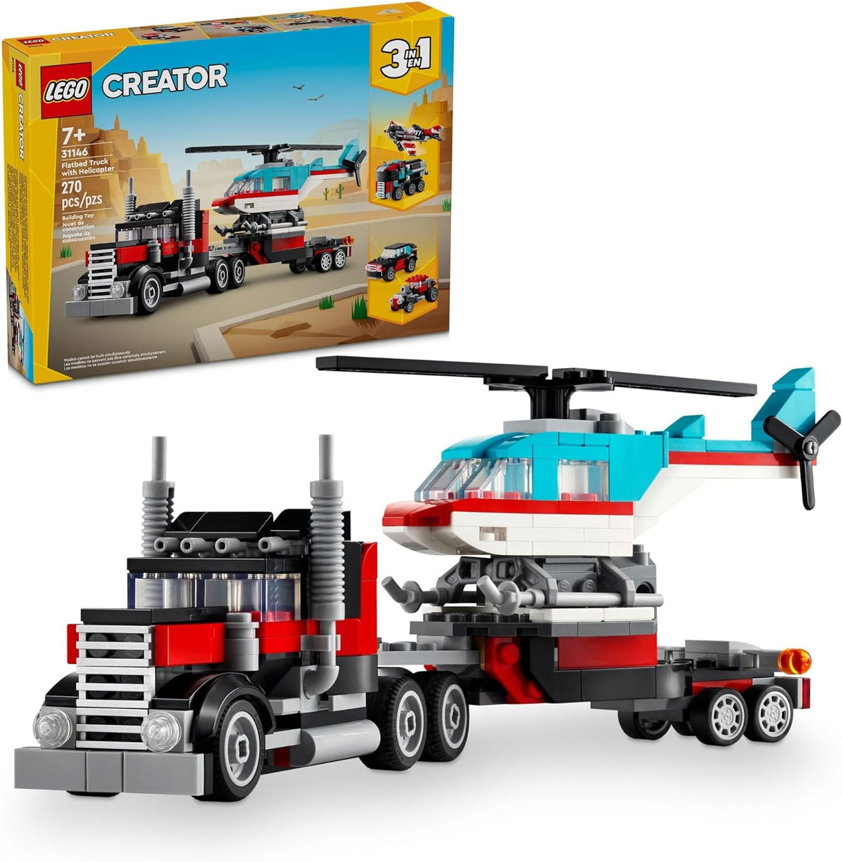LEGO Creator 3-in-1 toy for boys and girls aged 7+, 31146