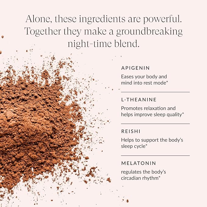 Beam Dream Sleep Powder, Sleep Aid, Sleep Aids for Adults, Contains Magnesium, Melatonin, L Theanine, Apigenin, Natural Sleep Supplement, Vegan, Non GMO, 3rd Party Tested, 5 Servings, Brownie Batter