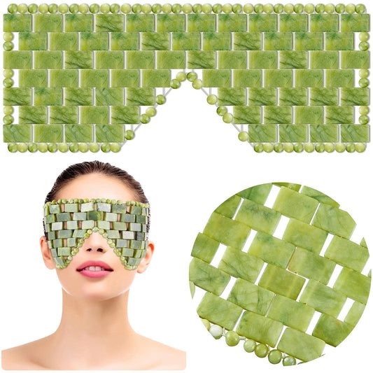 Jade Eye Mask Stone Eye Mask Hot Or Cold Using Jade Mask Green Jade Facial Eyes Sleeping Mask Relief Eye Cover For Women Men Soo