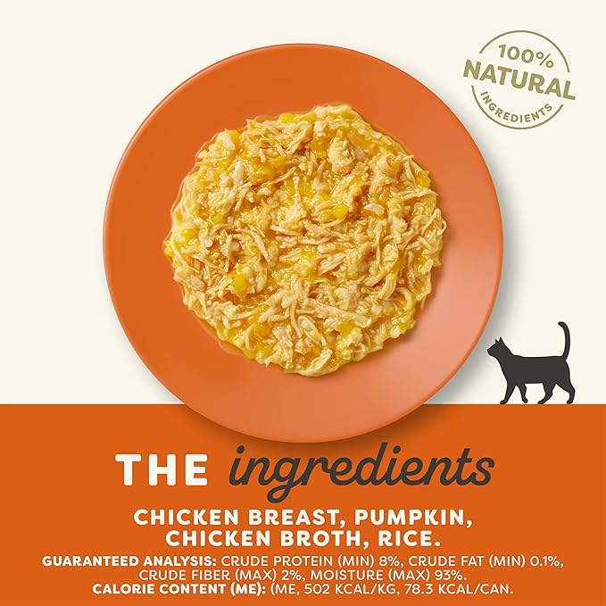 Applaws Natural Wet Cat Food, 24 Count, Limited Ingredient Canned Wet Cat Food, Chicken Breast with Pumpkin in Broth, 5.5oz Cans