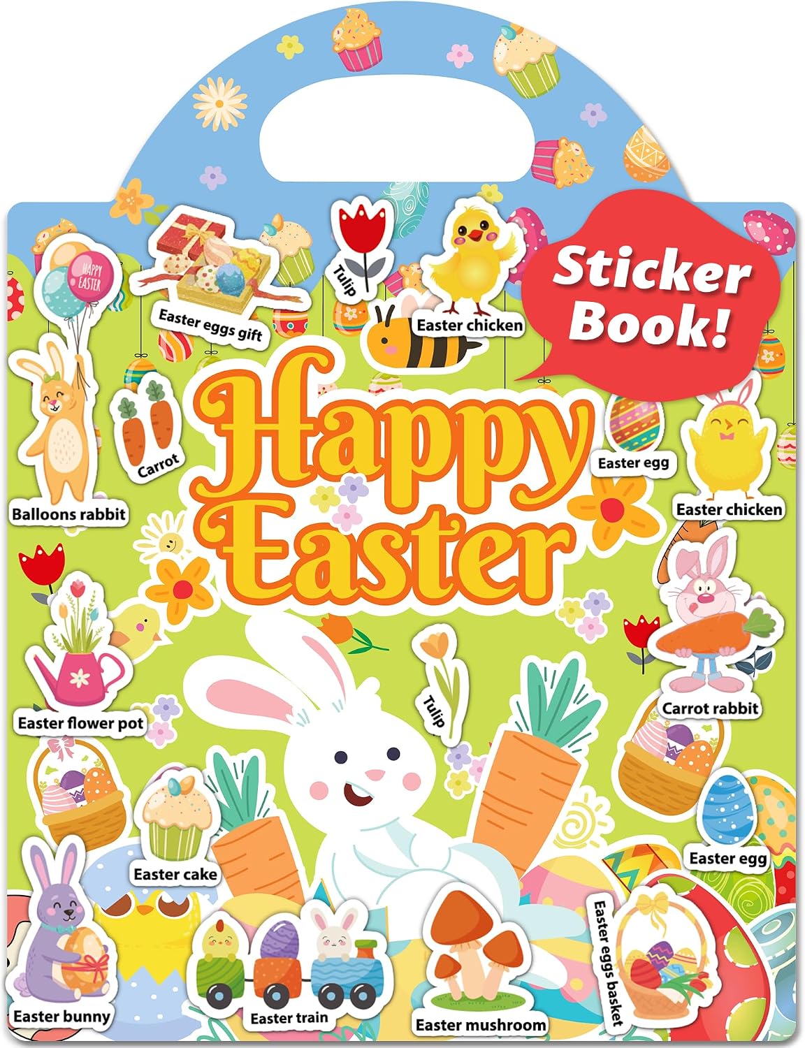 Walenced Reusable Sticker Book for Toddlers, Stickers for Kids, Toddler Toy | Toddler Craft Activities, Toddler Travel Toys, Boy Girl Birthday Gifts, Airplane Travel & Road Trip Essentials Kids
