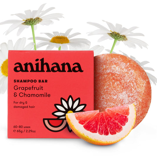 Anihana Shampoo Bar For Damaged & Color Treated Hair Types Paraben Free Cruelty Free Refreshing Grapefruit And Chamomile Scent 2