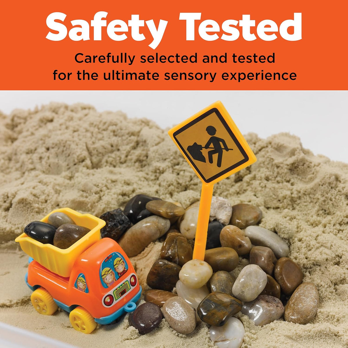 Creativity for Kids Sensory Bin: Construction Zone Playset for Preschool Learning Activities Ages 3-5+