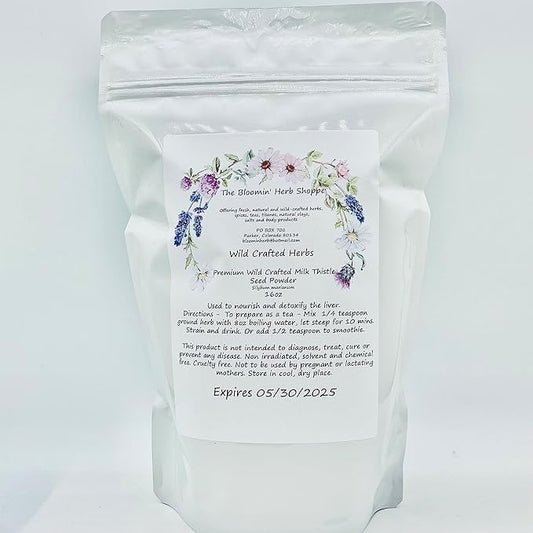 Liphontcta Wildcrafted Milk Thistle Seed Powder 16oz Pound Raw Silybum Marianum The Bloomin Herb Shoppe Pure Aromatic Potent Liver Bulk