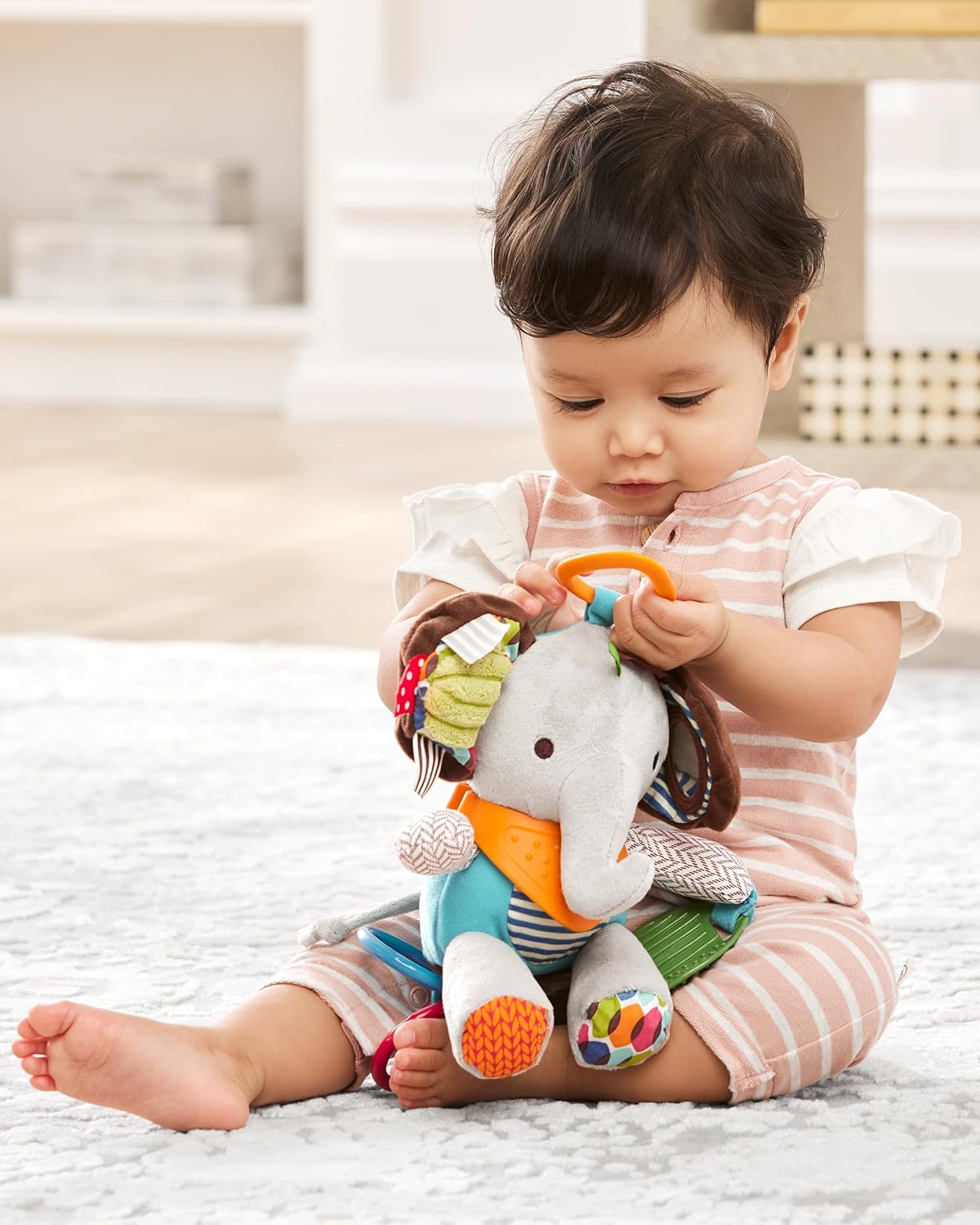 Skip Hop Bandana Buddies Baby Activity and Teething Toy with Multi-Sensory Rattle and Textures
