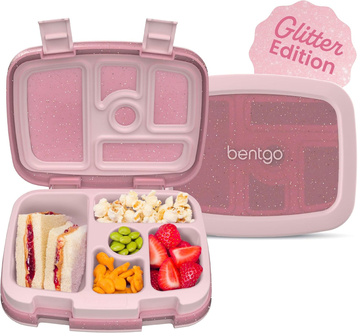 Bentgo Kids Bento-Style 5-Compartment Leak-Proof Lunch Box - Just-Right Portions for Ages 3 to 7, Durable, Drop-Proof, Dishwasher Safe, PFAS & BPA-Free & Made with Food-Safe Materials (Blue)