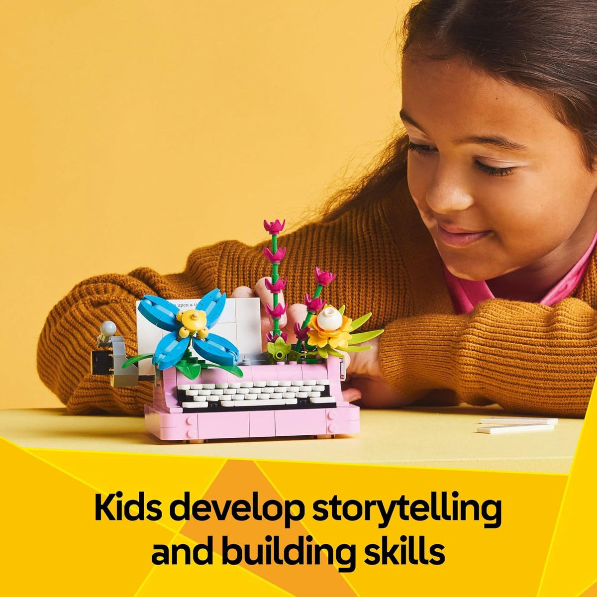LEGO Creator 3 in 1 Typewriter with Flowers - Building Toy with 3 Building Options
