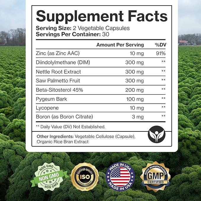 Pure Micronutrients Advanced Prostate Health Supplement - Saw Palmetto, Beta-Sitosterol, Stinging Nettle Root, & Lycopene - for Bladder Control & Urinary Support Supplements for Men