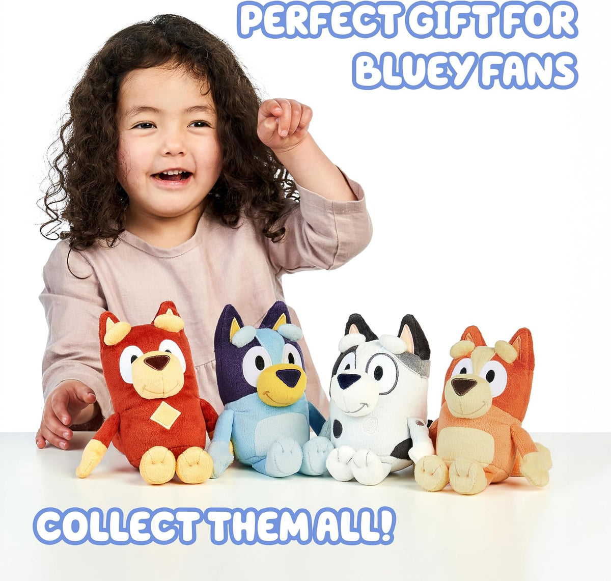 Bingo & Bluey Plush Toys Bundle – Exclusive 2-Pack Soft Bluey Toys, Deluxe Fabric, Embroidered Detail, Plush Characters for Show Time or Story Time