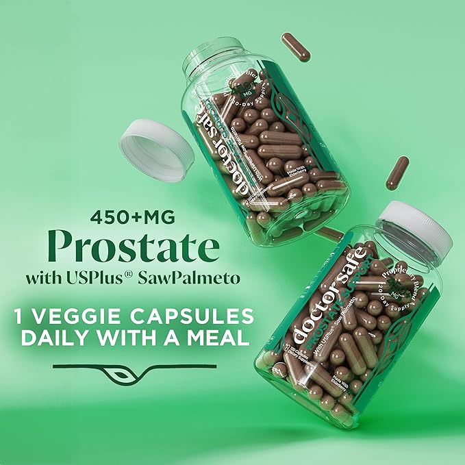 Saw Palmetto Prostate Supplements with USPlus Saw Palmetto for Men & Women - Advanced Prostate Health & Hair Revitalization | Dual-Action DHT Blocker for Men | 4-Month Supply