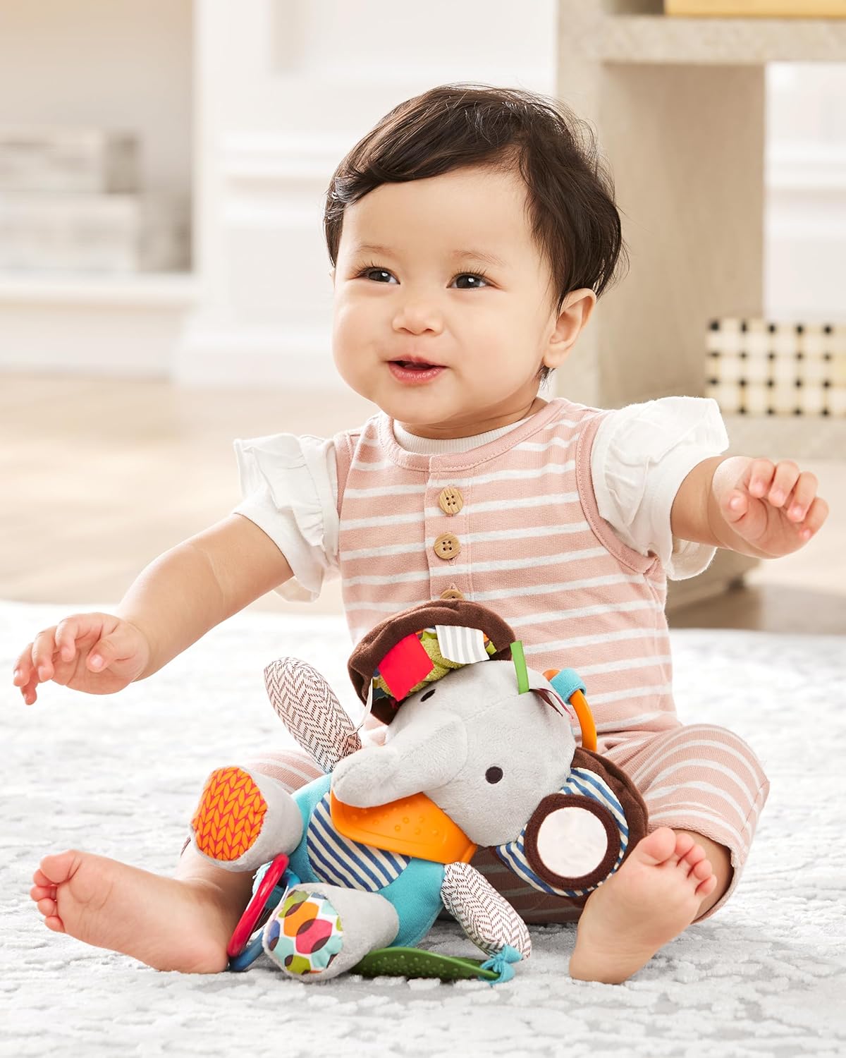 Skip Hop Bandana Buddies Baby Activity and Teething Toy with Multi-Sensory Rattle and Textures