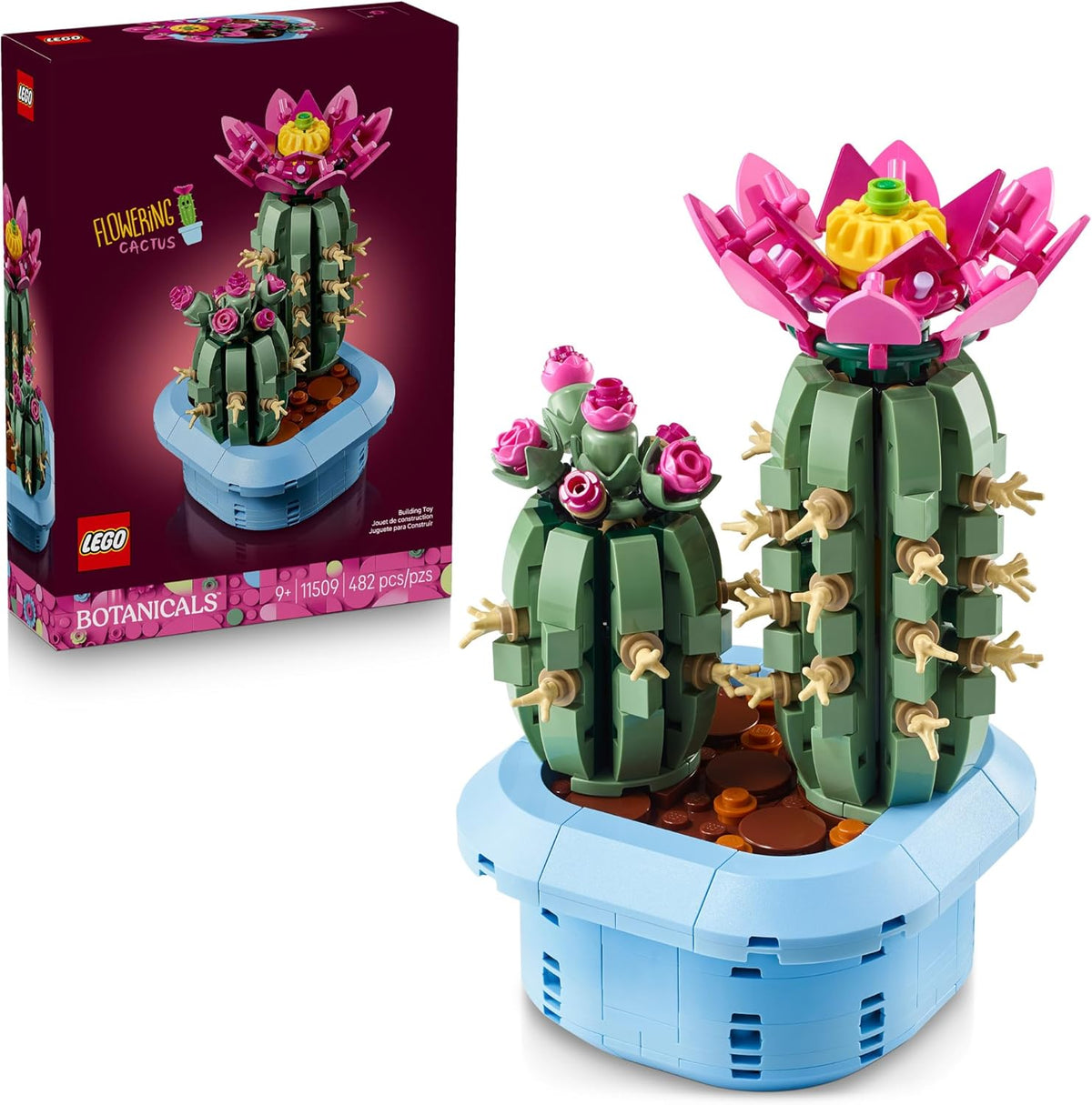 LEGO Botanicals Flowering Cactus Building Set for Kids, Ages 9+, Gift for Birthdays, Cactus Room Decor for Display