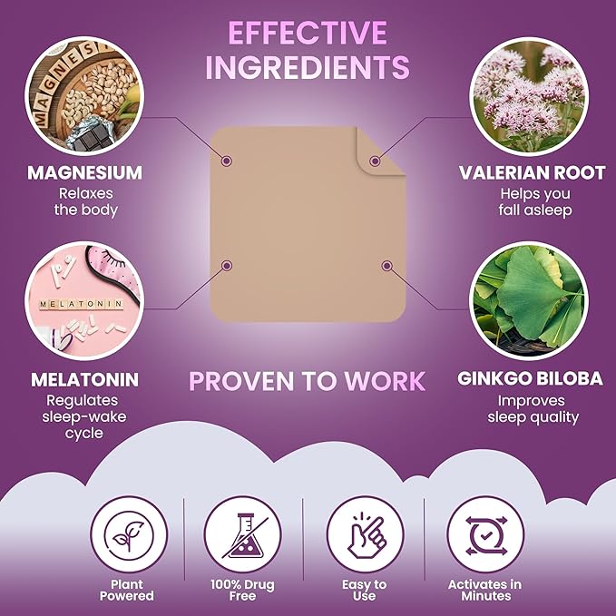 VIORY Sleep Patches for Adults Extra Strength | Easy-to-Apply Sleep Patch with Melatonin & Valerian | Relax & Wake Up Refreshed | Long-Lasting Night Comfort for Men & Women | 120 Patches