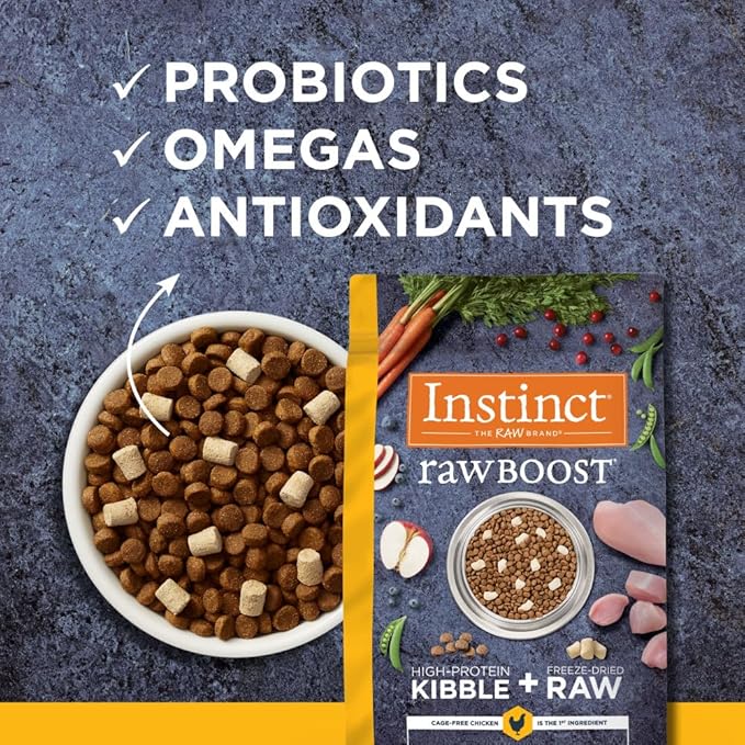 Instinct Raw Boost, Natural Dry Cat Food with Freeze Dried Pieces, High Protein, Grain Free Recipe - Real Chicken, 5 lb. Bag