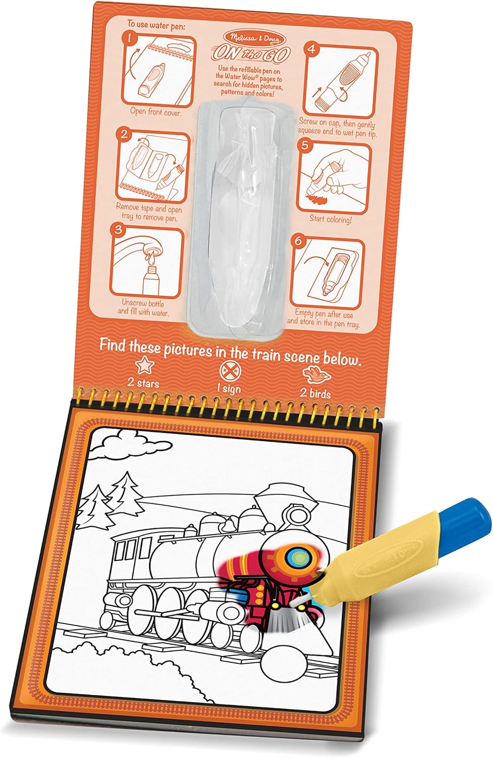 Melissa & Doug On The Go Water Wow! Mess Free Coloring Book, Reusable Water-Reveal Activity Pad, Vehicles, Travel Toys, Party Favors, for Toddlers & Kids Ages 3+ - FSC Certified