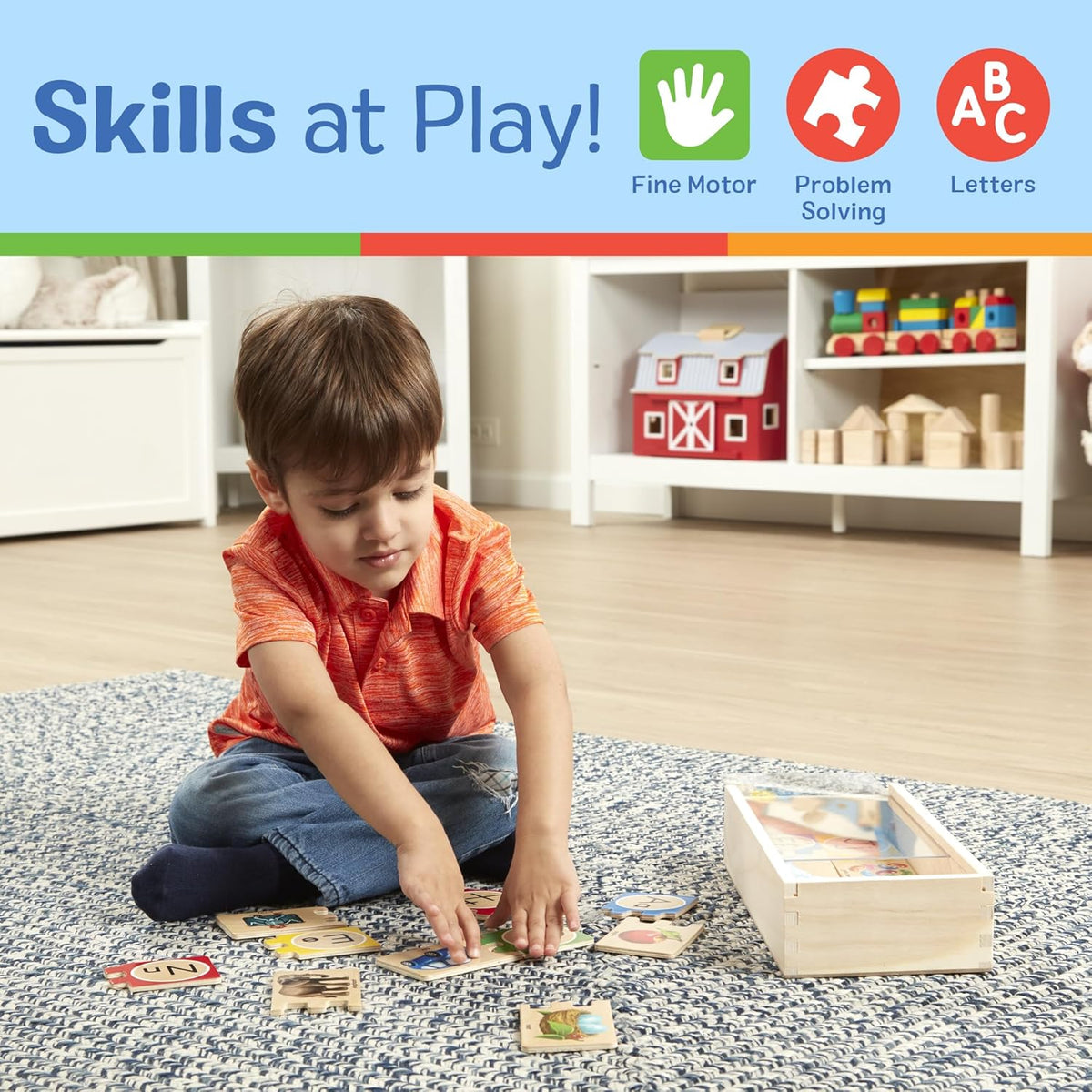 Melissa & Doug Self-Correcting Alphabet Wooden Puzzles for Kids Ages 4+