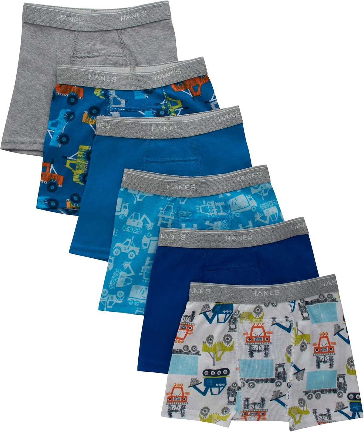 Hanes Boys' Potty Training Underwear, Light Leaks Toddler Cotton Briefs and Boxer Briefs, Multi-pack