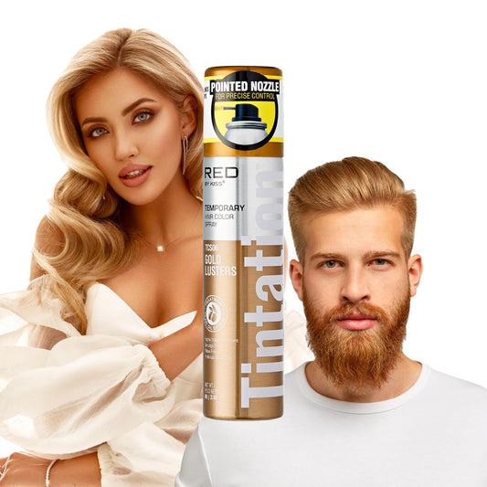 Kiss Root Cover Up Gray Concealer Tintation Temporary Hair Color Touch Up Spray Dye 2.82 Oz. (Gold)