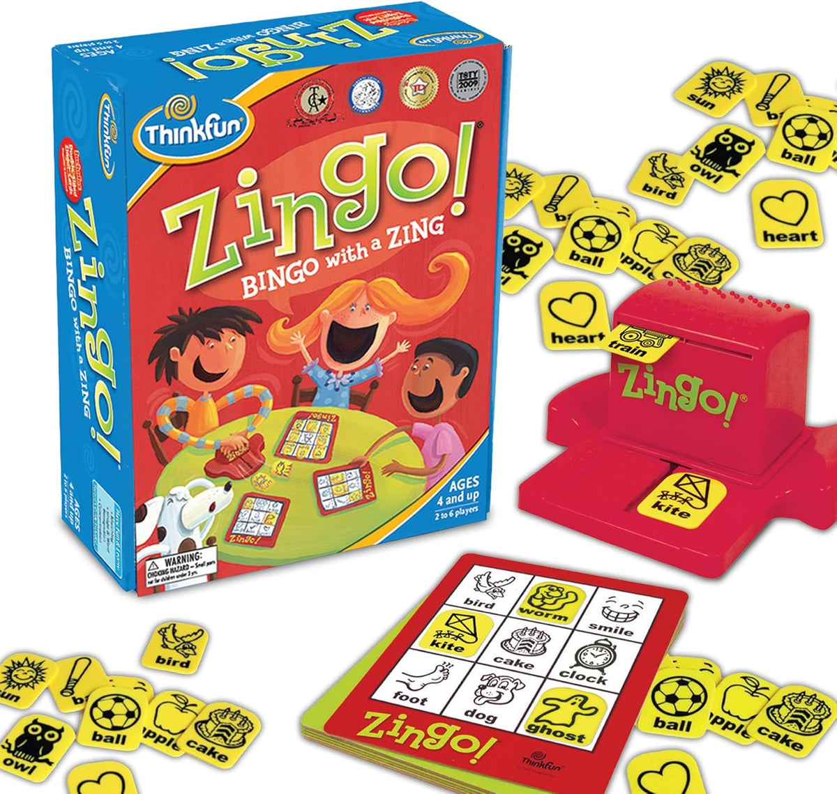 ThinkFun Zingo Bingo Award Winning Preschool Game for Pre-Readers - Ages 4 and Up, One of the Most Popular Board Games