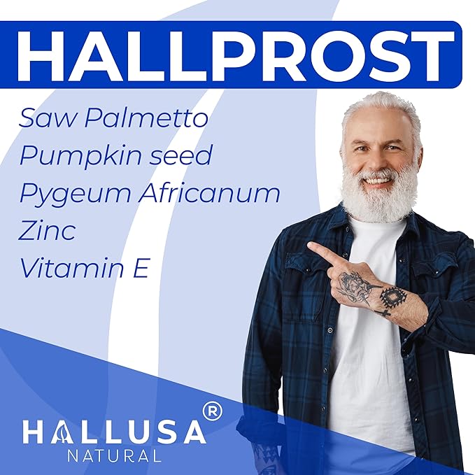 Próstata Inflamada - Prostatitis - Pastillas para la próstata - HALLPROST 60 CAPSULAS