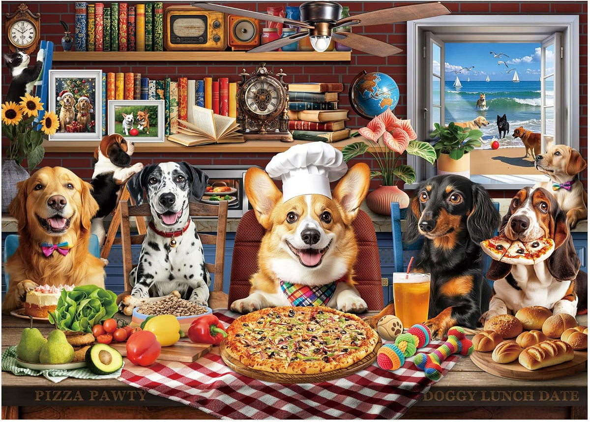 BenBen 500-Piece Adult Jigsaw Puzzle with HD Printing, Dog Theme, Thick Cardboard, Family Game Night