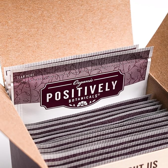 Organic Positively Botanicals Company, Mullein Herbal Tea Bags, 20 Count