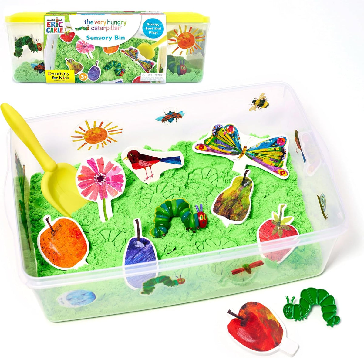 Creativity for Kids Sensory Bin: Construction Zone Playset for Preschool Learning Activities Ages 3-5+