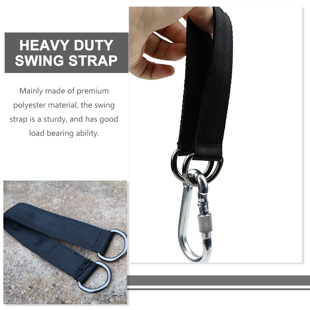 Niceauty 6Pcs Heavy Duty for Tree Swings with Black Polyester Material