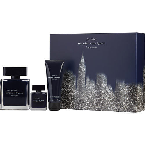 Narciso Rodriguez Bleu Noir By Narciso Rodriguez Edt Spray 3.3 Oz & All Over Shower Gel 2.5 Oz & Edt Spray .33 Oz Mini(D0102Hxsy