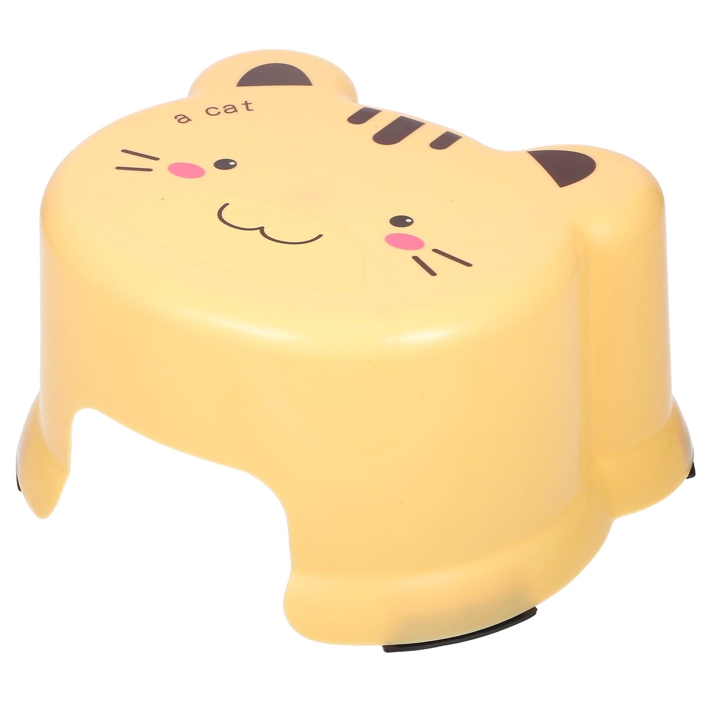 UNOMOR Children Stool Yellow Plastic Non-slip Stool for Kids Bath 1Pack
